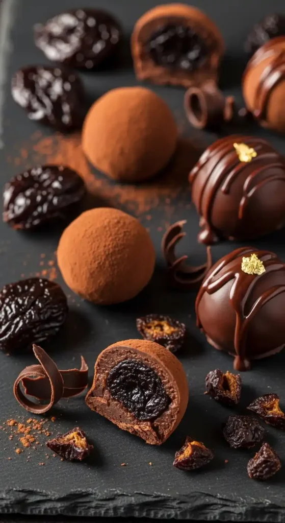 Prune Stuffed Chocolate Truffles: Irresistible Bite-Size Indulgence 4 prune stuffed chocolate truffles3