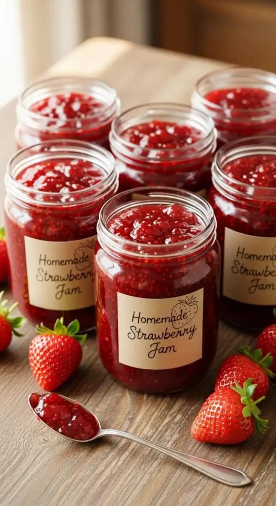 Homemade Strawberry Jam, Sunshine in a Jar 5 strawberry jam 4