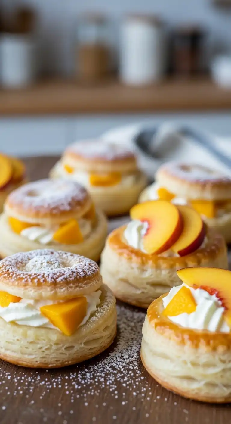 Peach Cream Cheese Puff Pastry Bites: Easy Wow 5 peach cream puff pastery bites 4