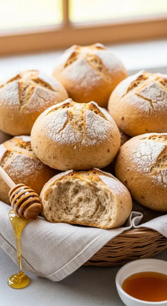 Fluffy Perfection: Whole Wheat Honey Bread Rolls 4 wheat honey bread rolls 3