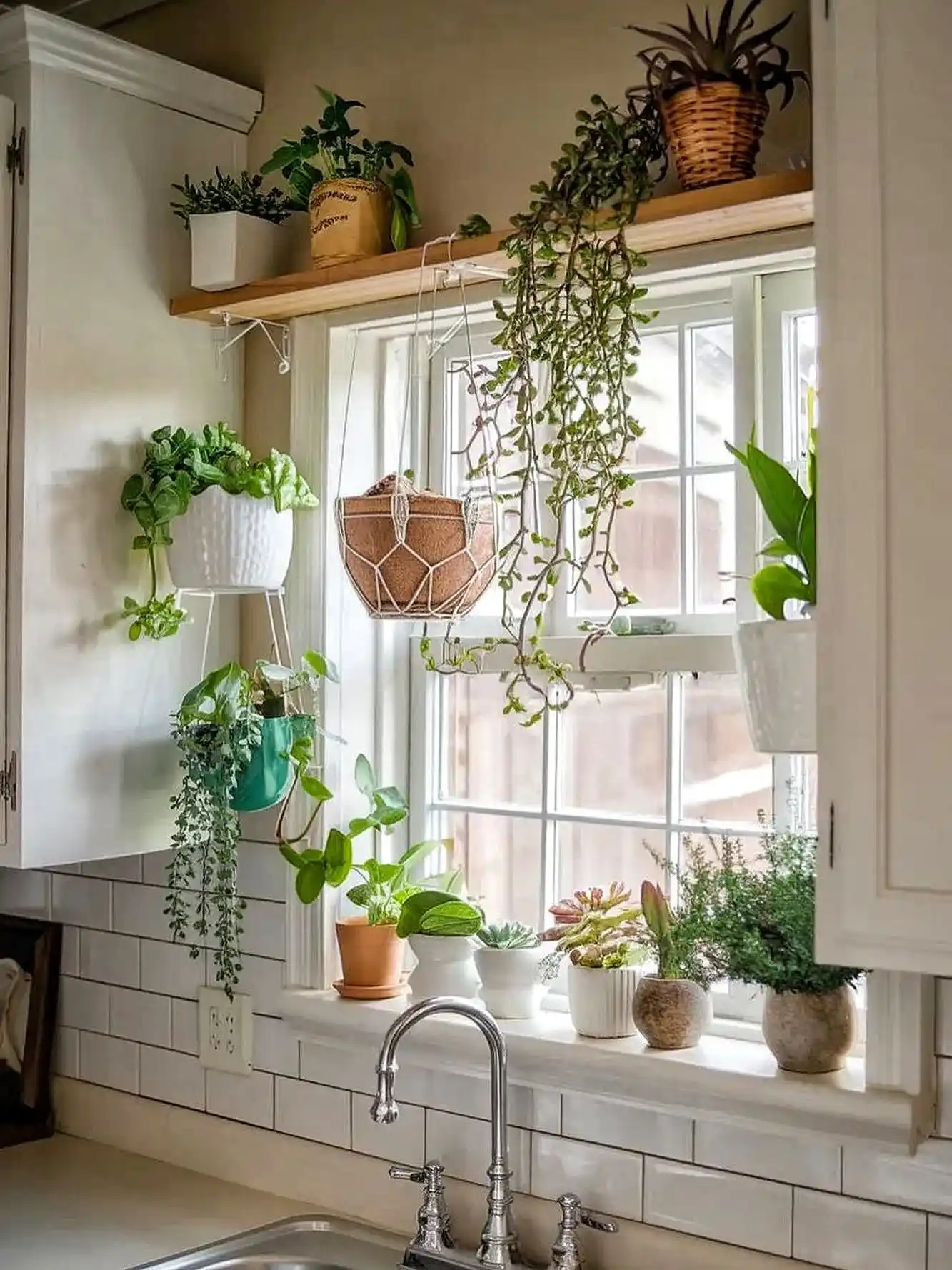 Brighten Your Windowsill with 15 Unique Herb Planter Ideas 10 Boho herb window decor