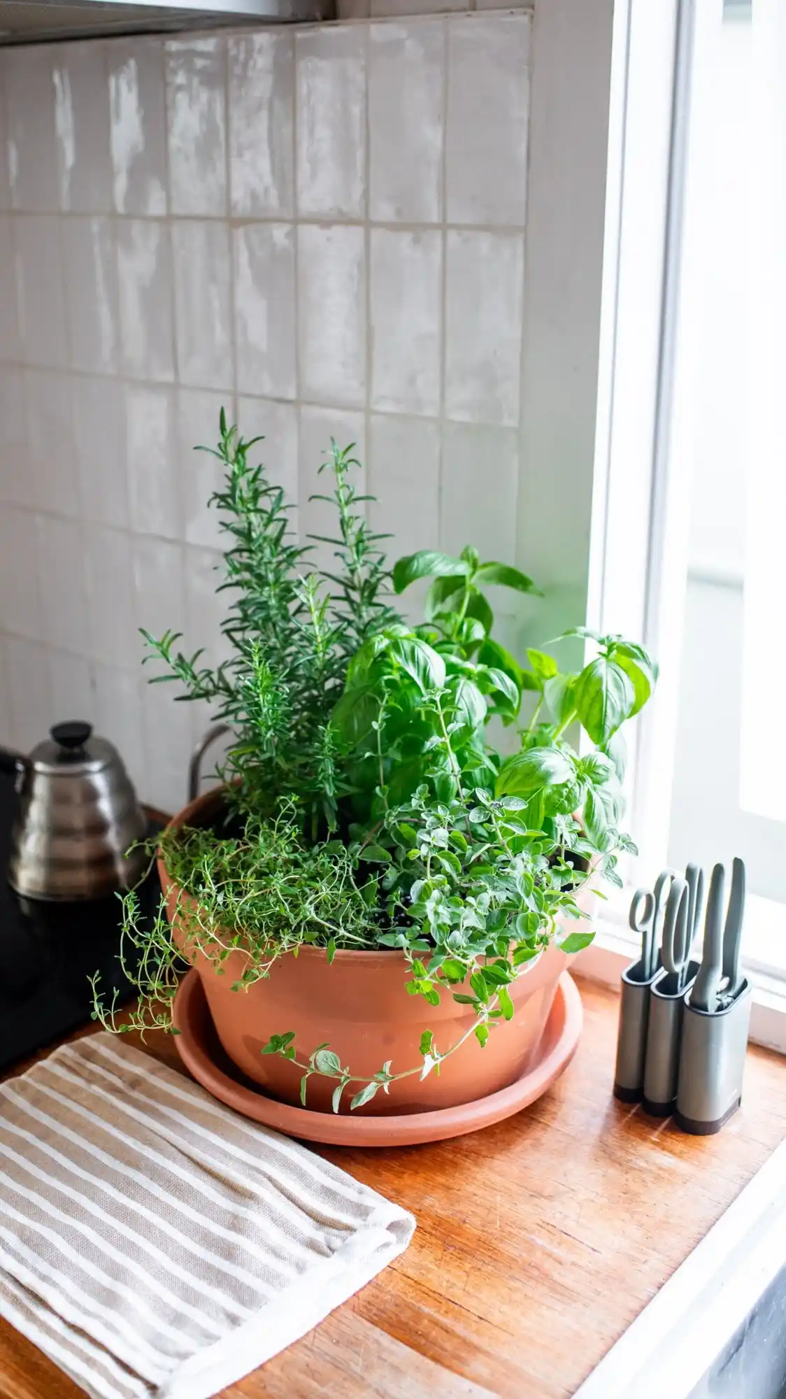 11 Best Tips for Growing Herbs Indoors Year-Round 4 Kitchen herb garden