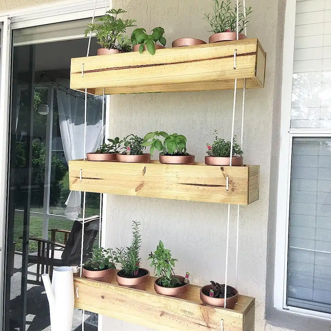 Brighten Your Windowsill with 15 Unique Herb Planter Ideas 7 Tiered herb stand