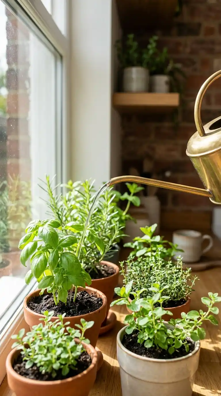 11 Best Tips for Growing Herbs Indoors Year-Round 10 Watering_herbs_indoors