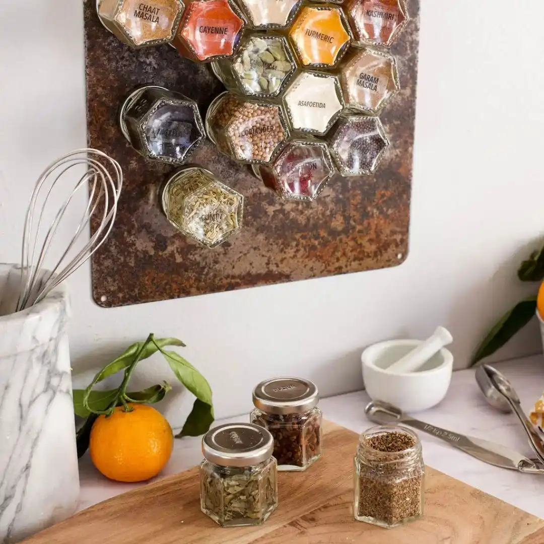 10 ADHD Kitchen Systems That Stay Organized 5 magnetic spice wall