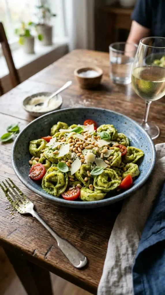Pesto Tortellini Recipe: Five-Minute Weeknight Sunshine 4 pesto tortellini1