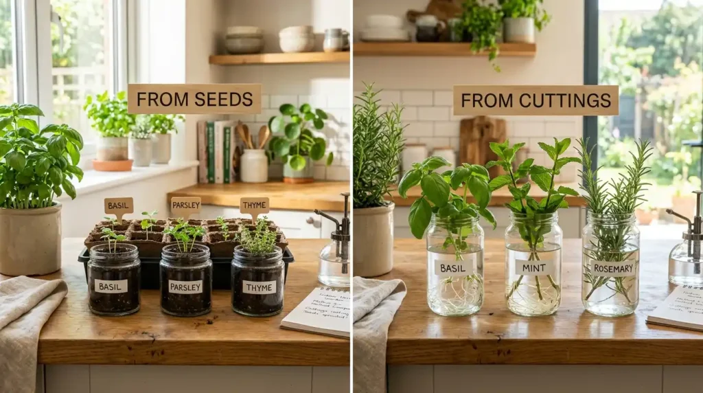 How to Start Growing Herbs Indoors from Seeds vs. Cuttings 16 which method wins