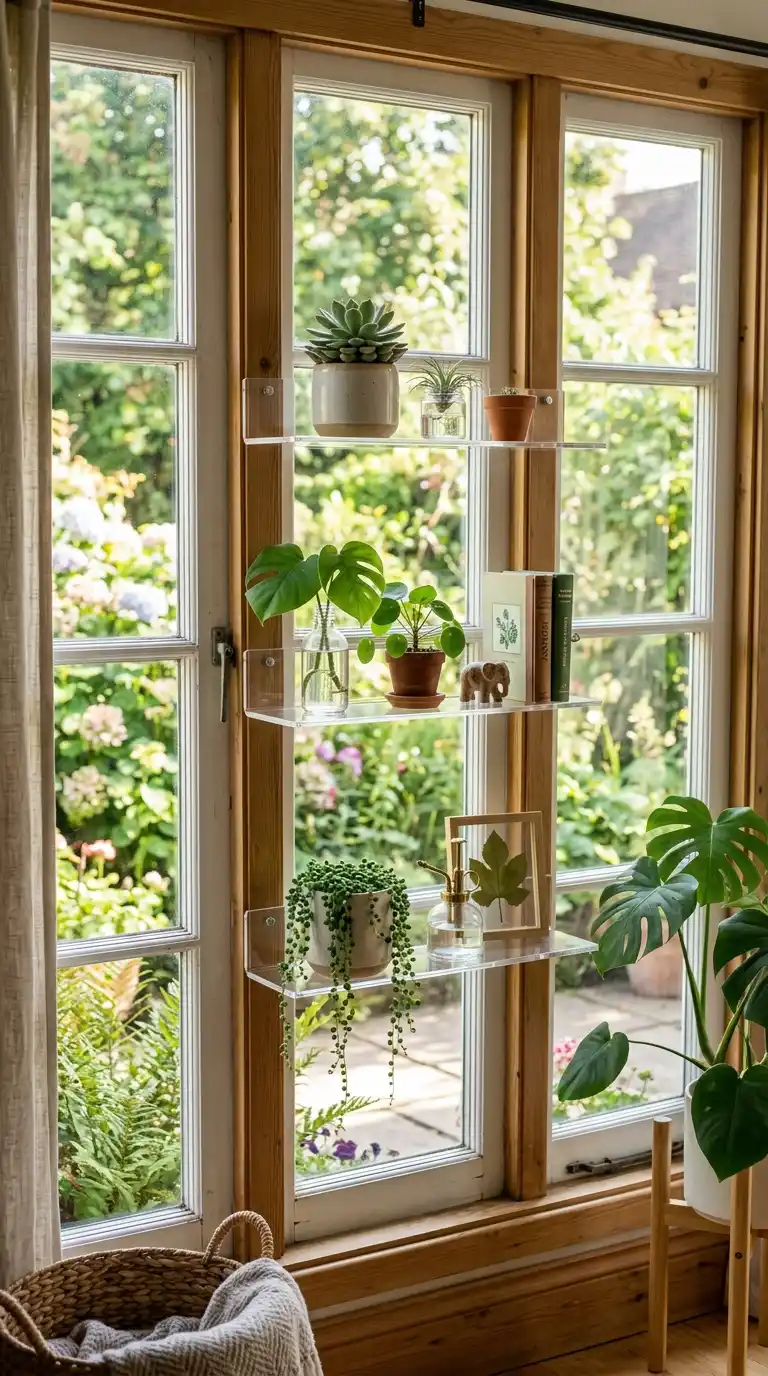 10 Modern Herb Garden Design Concepts for Your Home 5 Floating_Acrylic_Window_Ledges