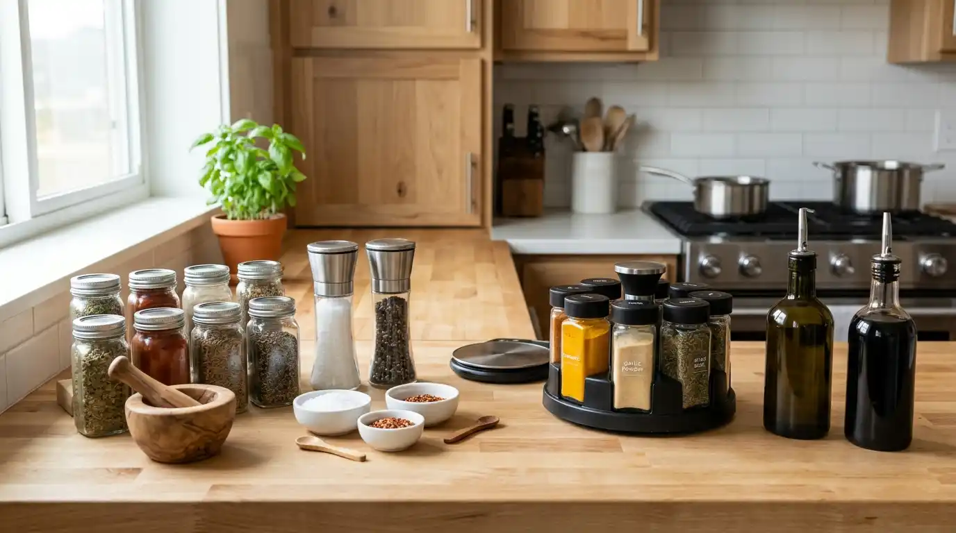 Lazy Susans vs Tiered Shelves for Spices 4 Hybrid_Seasoning_Zone_kitchen