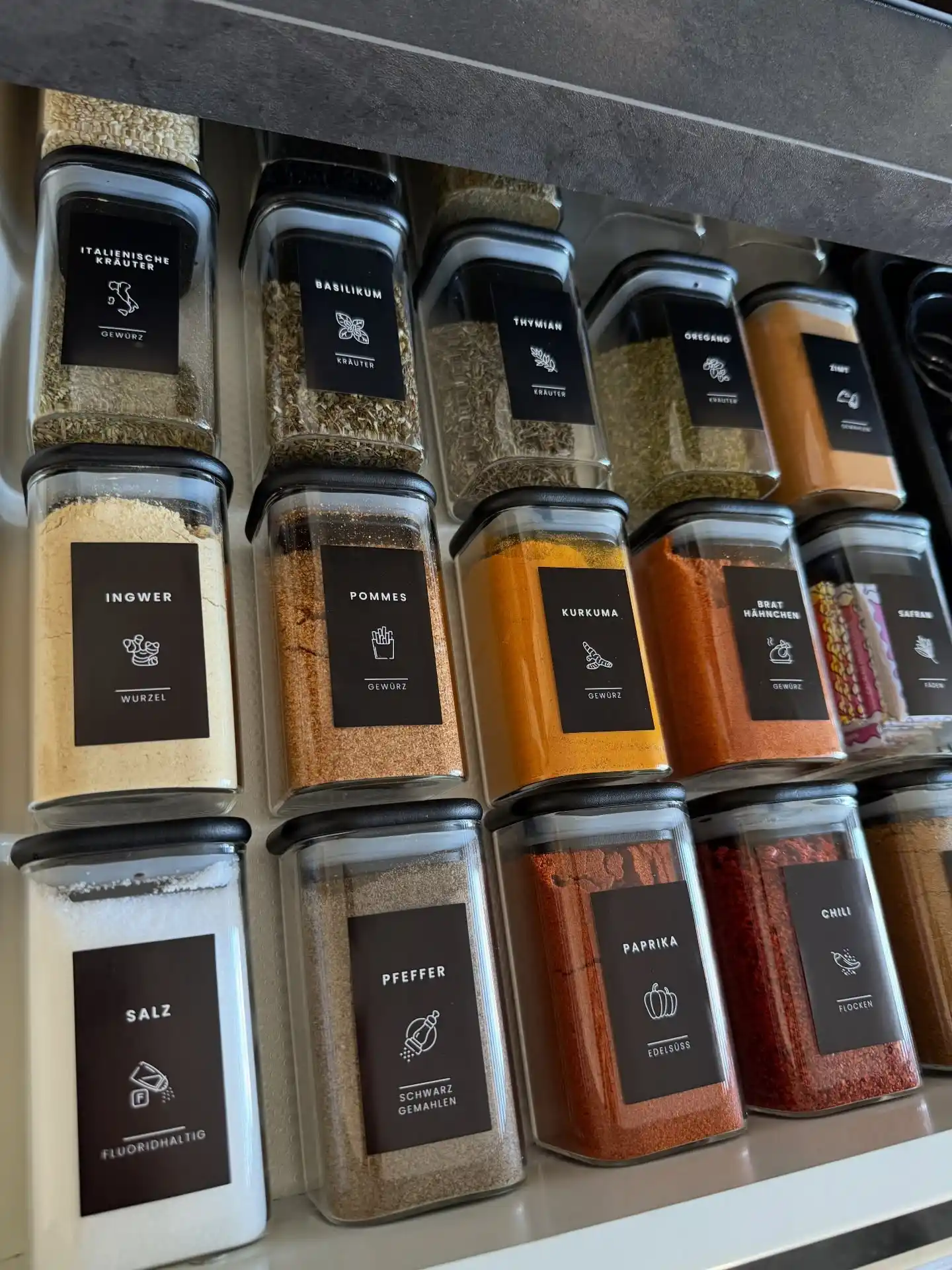 13 Must-Have Wedding Registry Kitchen Organization Essentials 14 Spice Jars Labeled