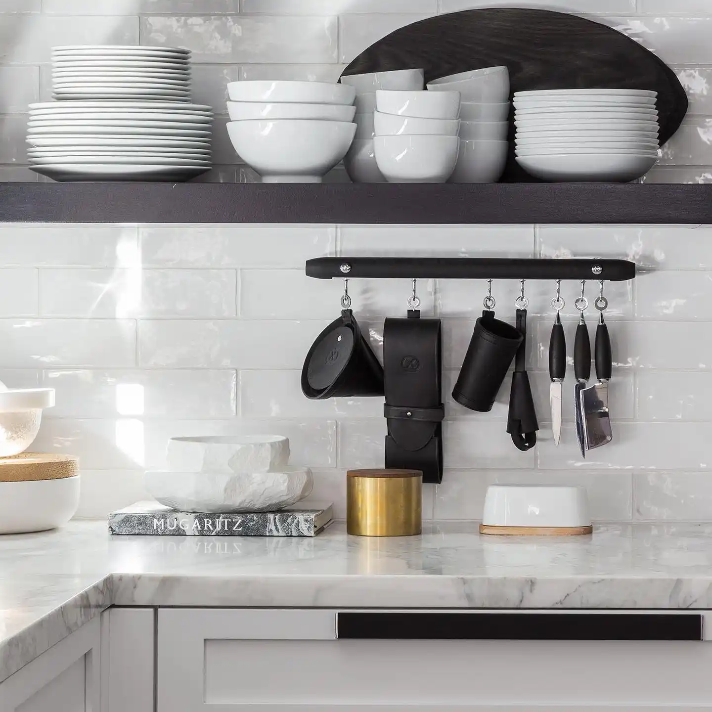 13 College Dorm Kitchen Organization Tips: Small Space Survival 4 floating shelf kitchen