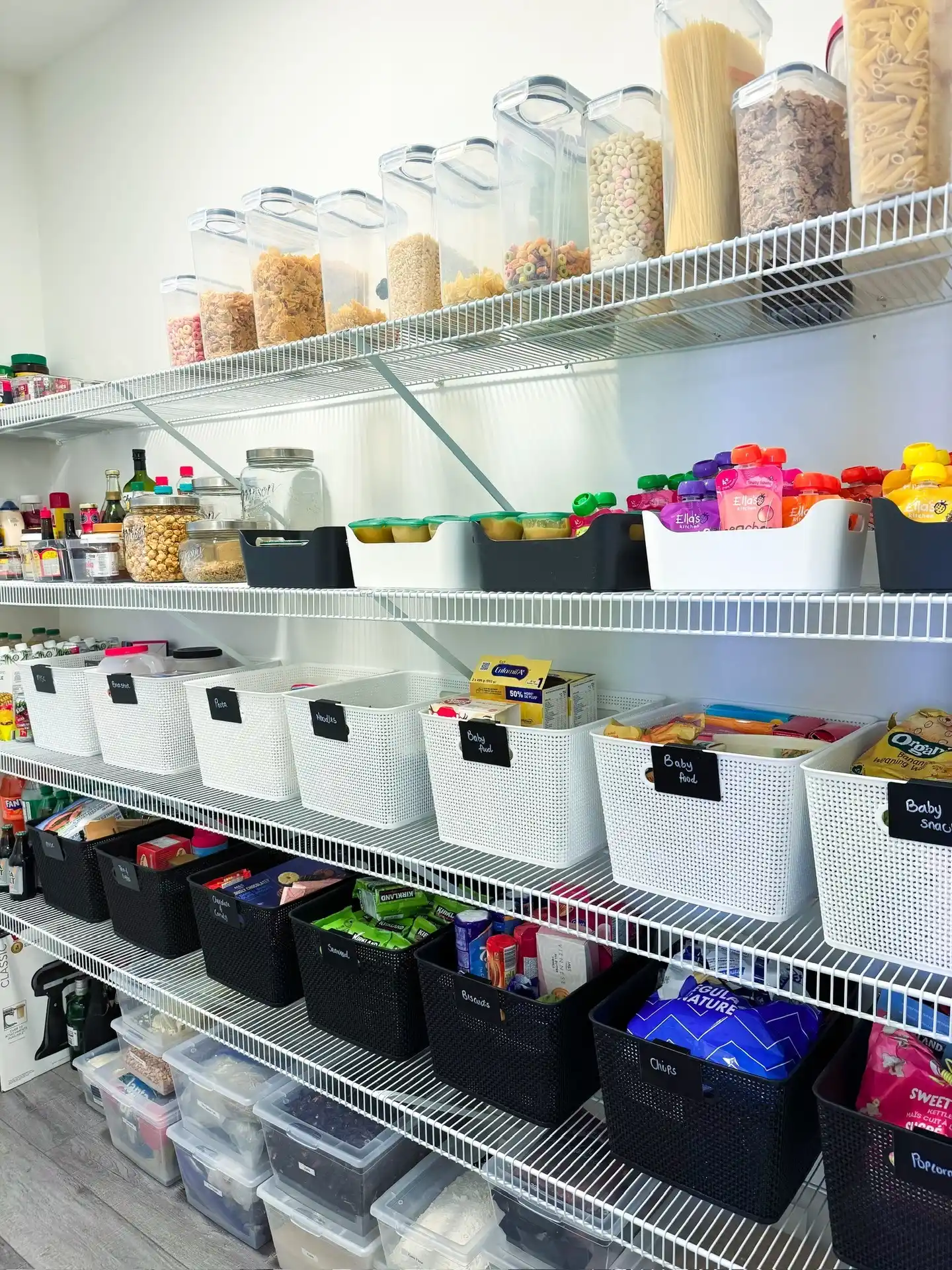 How To Organize A Deep Kitchen Pantry From Scratch 5 labled things pantry