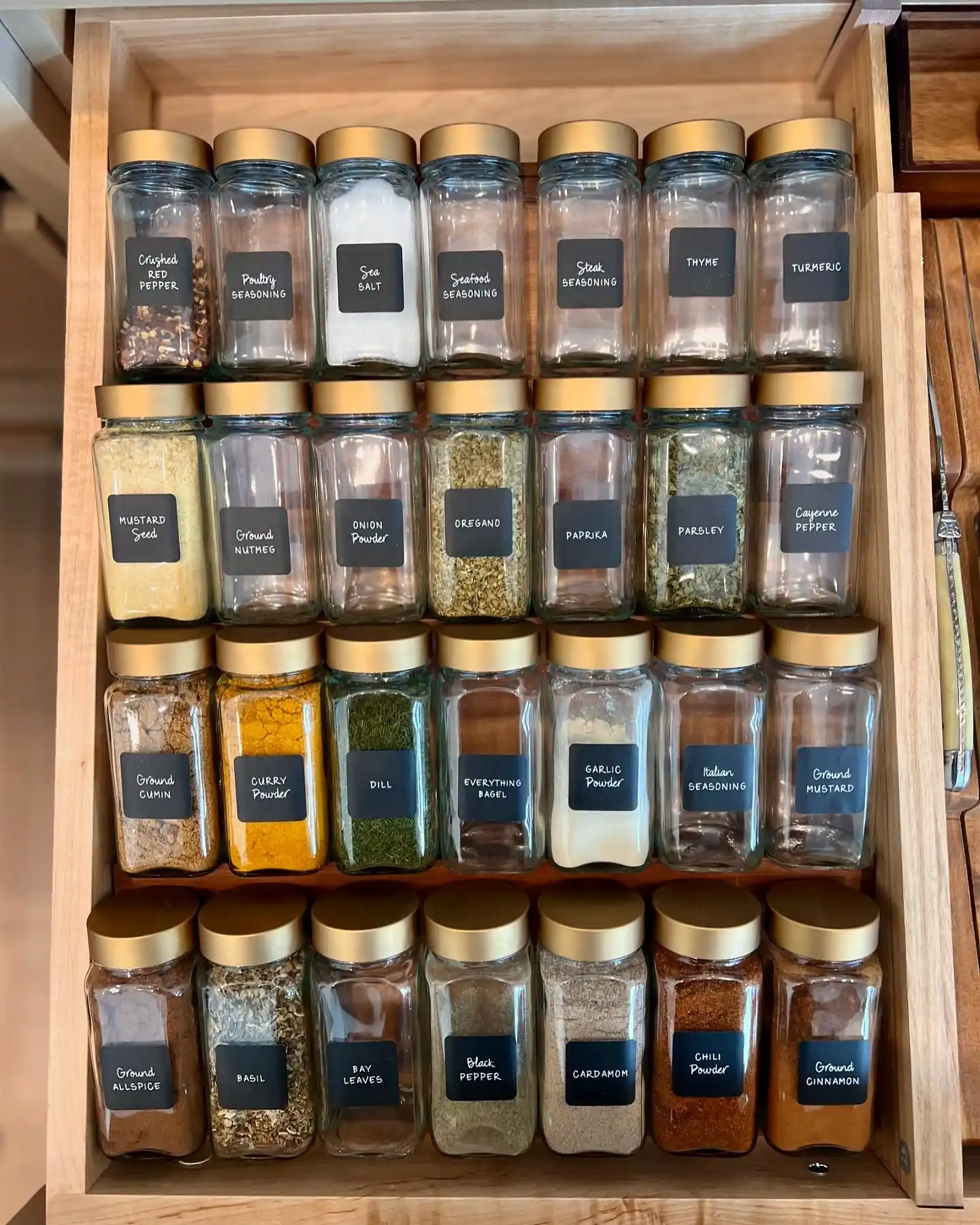 15 Pro Home Baker Kitchen Tips for a Clutter-Free Space 13 spice organizer