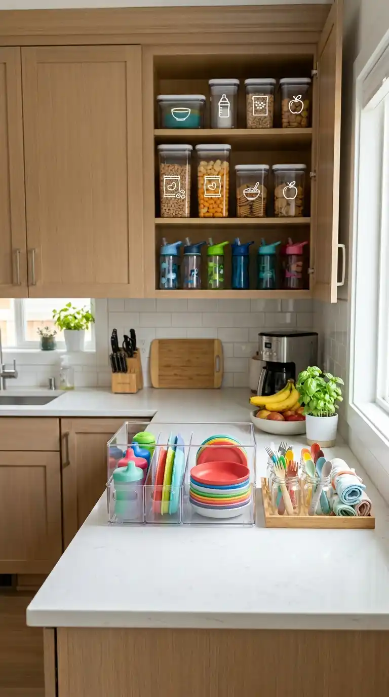 10 Sanity-Saving Kitchen Organization Hacks for Toddler Moms 9 toddler kitchen setup