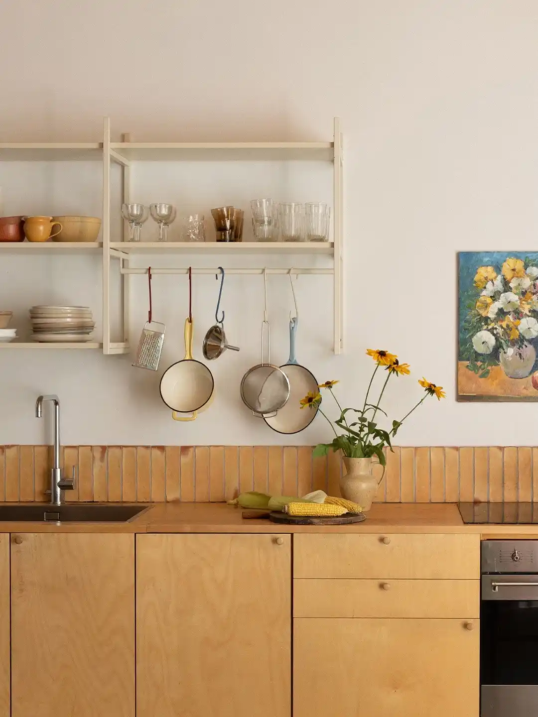 12 Sleek Ideas For Minimalist Kitchen Organization For Men 6 wall mounted dish drying rack